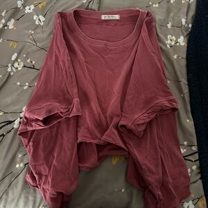 Free People Cropped Short Sleeve